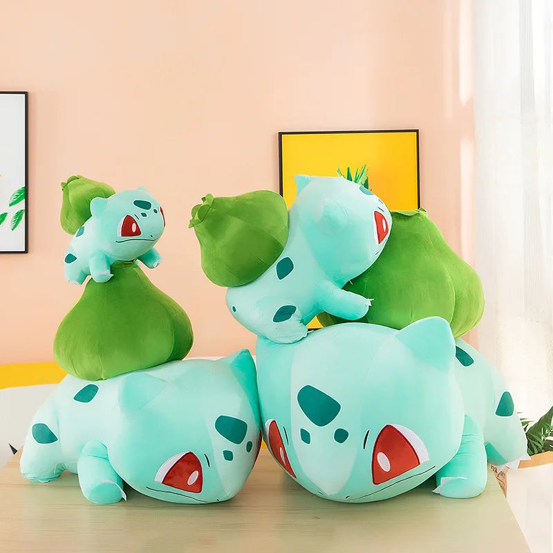 45cm Pokemon Bulbasaur Plush Stuffed Doll Toy Soft Anime Dolls Stuffed Animal Kawaii Throw Pillow Birthday Gift for Boys Girls