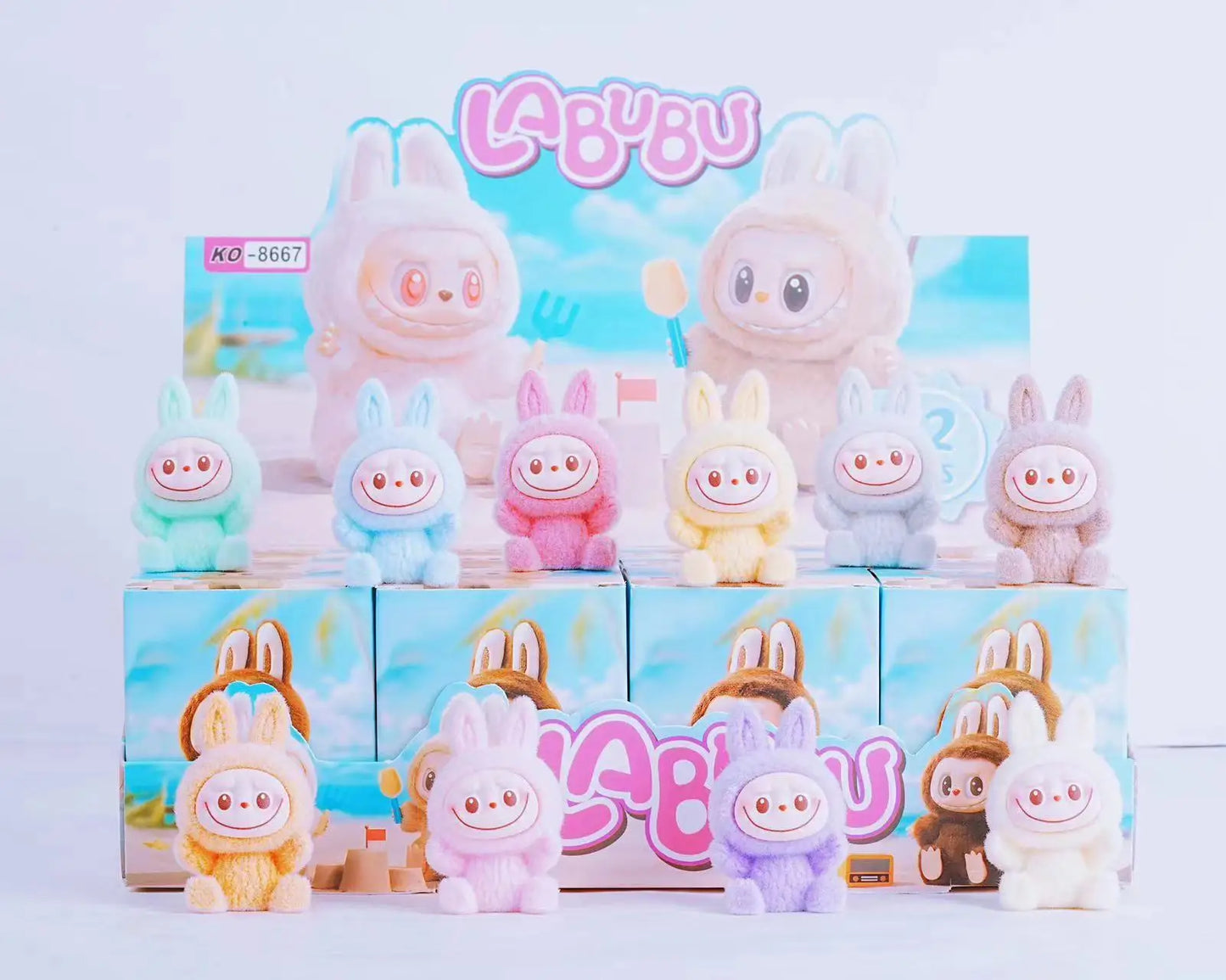 Labubu Bubble Mart Cloth Toy Blind Box Birthday Gift Sitting Plush Toy Cute Wholesale Festival Holiday Presents Miniso Mini