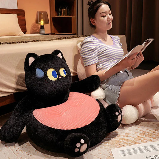 Cartoon Lovely 45cm Big Eyes Cats Rabbit Dog Kids Sofa Chair Plush Toys Seat Baby Nest Sleeping Bed Adult Pillow Stuffed Cushion