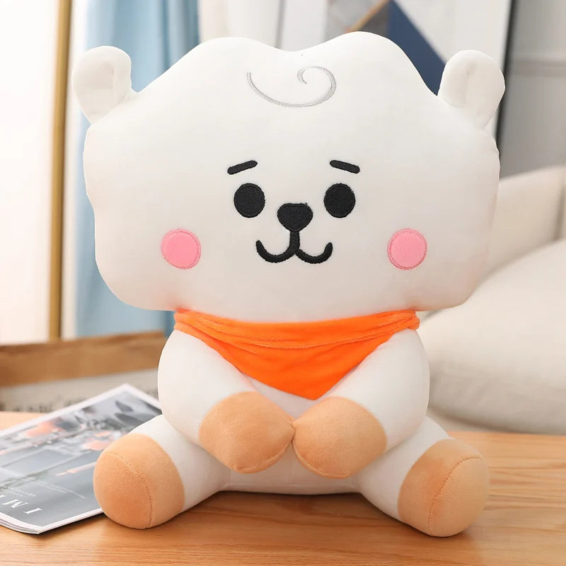 Anime Peripheral Miniso Plush Toys Kpop Cartoon Animals Soft Stuffed Dolls Dog Rabbit Koala Sheep Kawaii Room Decor Kid Gift