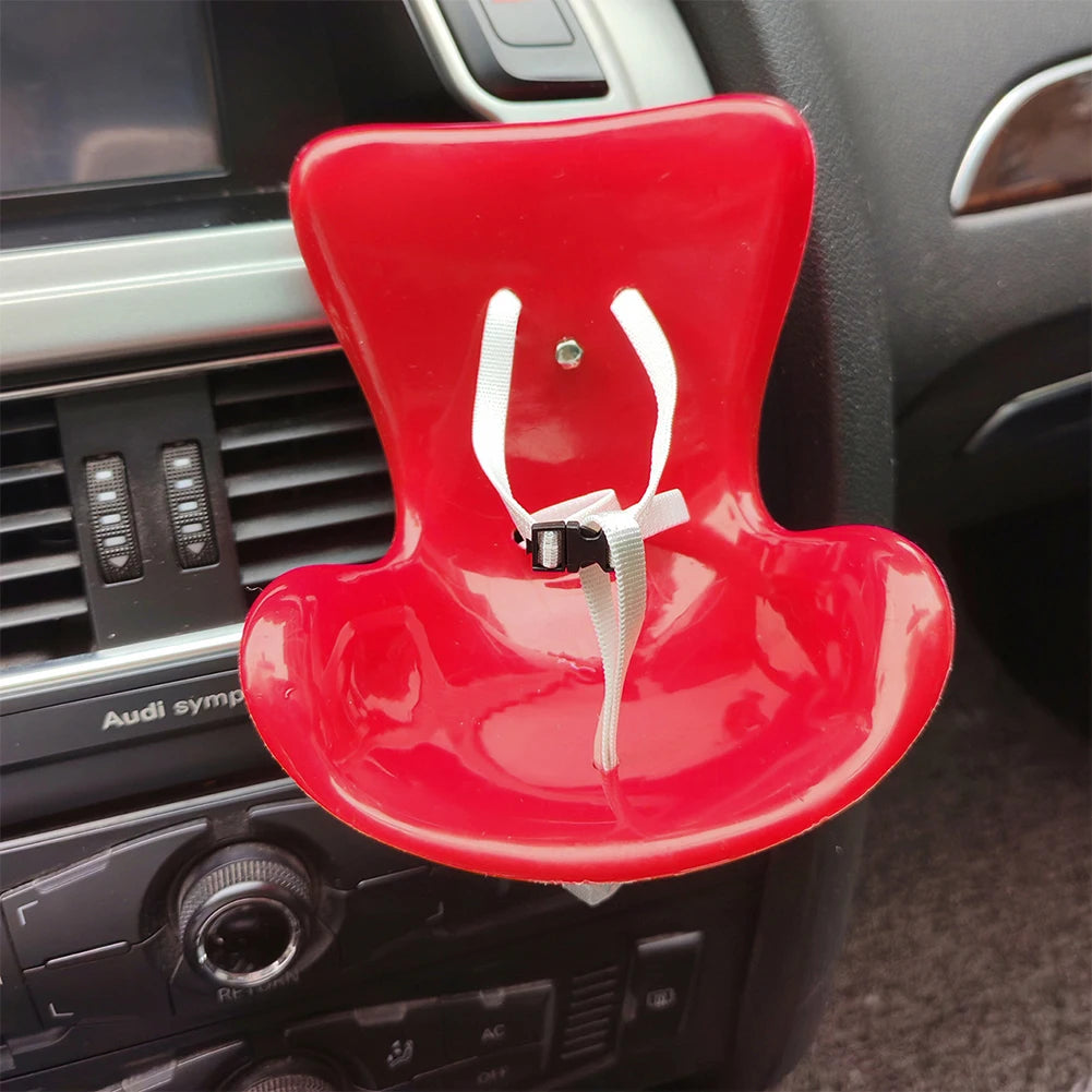 Cute Doll Car Safety Seat Car Air Outlet Decoration for 17cm labubu Car Interior Decoration Ornament