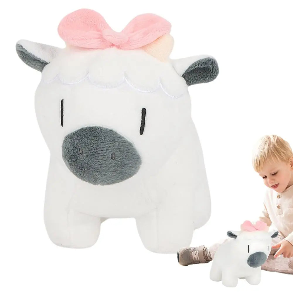 Stuffed Cow Plush Cartoon Cow Chick Plush Doll Stuffed Animal Cute Sensory Fidget Stuffed Animals Soft Plushie Doll Toy For