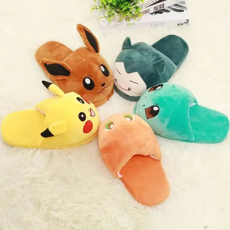 Pokemon Pikachu Plush Cotton Shoes