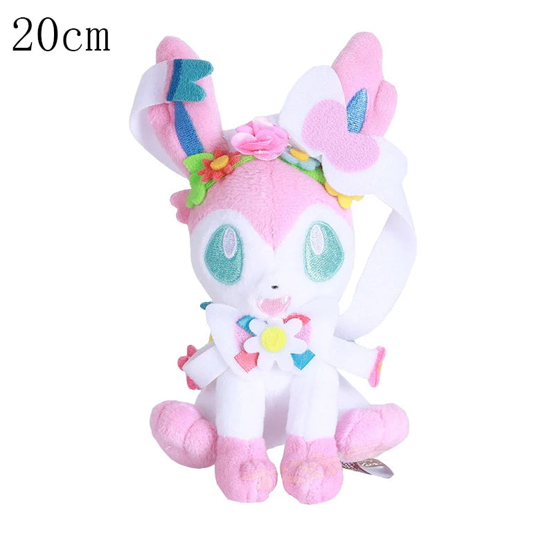 Original Pokemon Plush Easter Series Wreath Pikachu Eevee Scorbunny Sylveon Ponyta Pawmi Plushies Toys Hobbies Kids Xmas Gifts