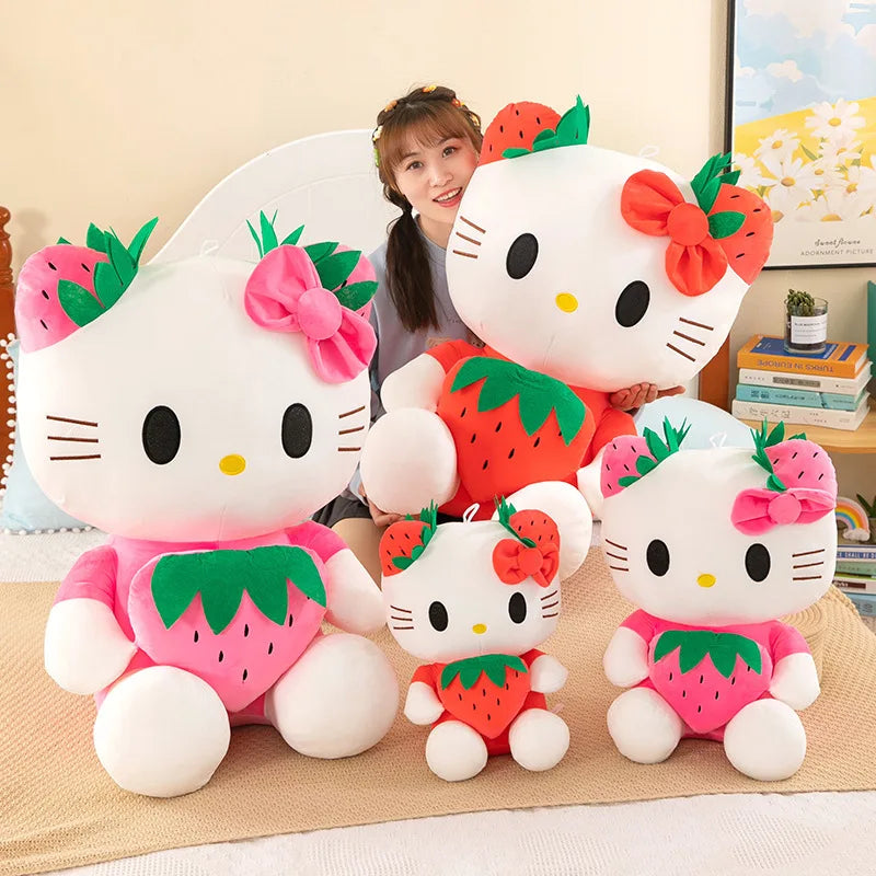 22cm Hello Kitty Plush Toy Plushie Sanrio Doll Kuromi Home Decoration Room Pillow Cinnamoroll Kawaii Children Birthday Gift Girl