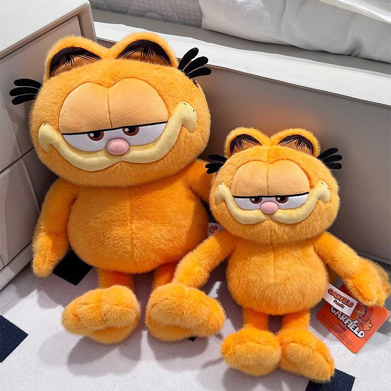 Miniso Kawaii Lazy Ginger Cat Garfield Kitty Plush Pillow Toys Garfield Cat Stuffed Doll Creative Sofa Decoration Boy Gift