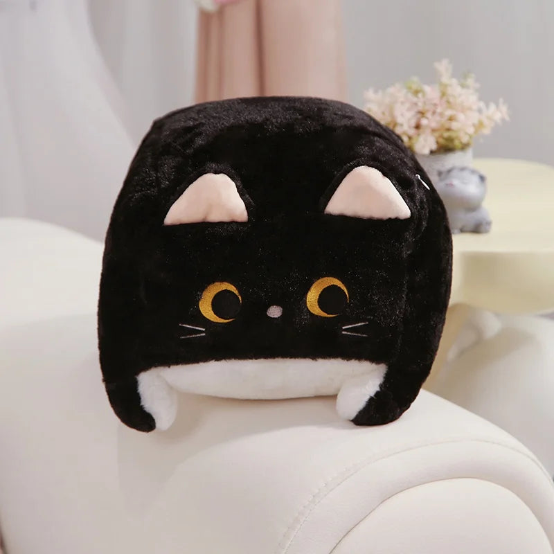 Kawaii Cat Plush Toy Standing Fuzzy Cube Cats Plushies Doll Cute Throw Pillow Sofa Cushion Peluche Animal Child Birthday Gift