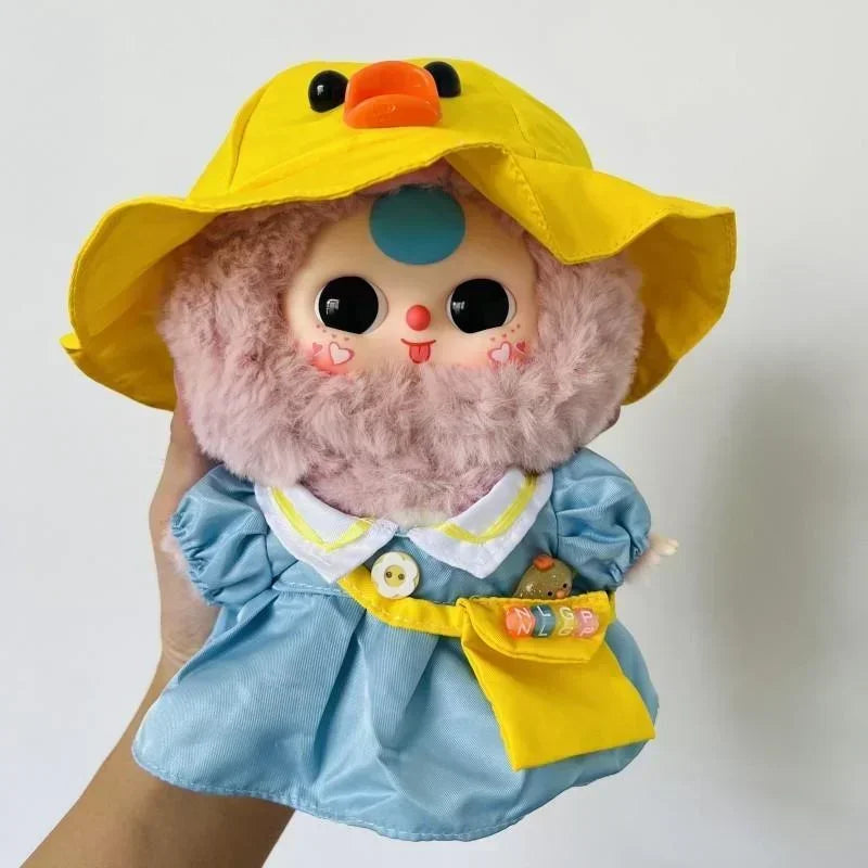 20cm cotton doll plush doll clothes for baby three V3 outfit for upset duck clothes casual overalls pants set cute skirt no doll