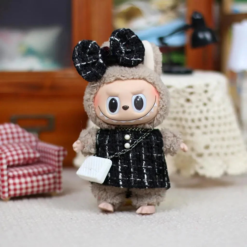 For 17cm Labubu baby clothes series doll clothes Macaron for Modern style of labubu outfit