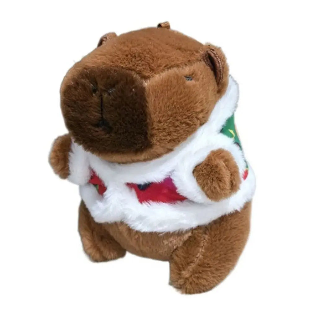 Multicolor Plush Capybara Keychain Cute Toy Cartoon Capybara Headgear Capybara Doll Accessories Guinea Pig Fluffty Animal Doll