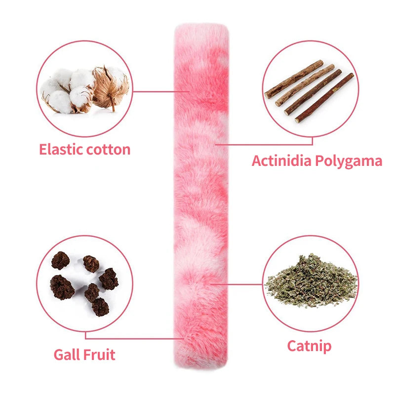 Plush Cat Chew Toy Catnip Self-hi Bite Toys Strip Pillow Teaser Toys for Cats Soft Interactive Cat Plaything Katten Speelgoed