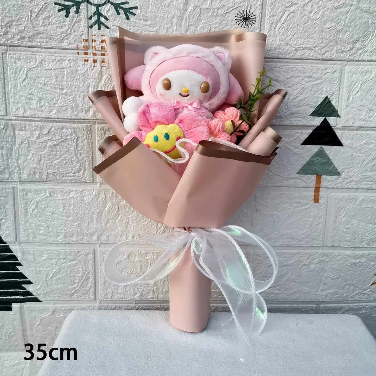 Cartoon Kuromi Hello Kitty Cinnamoroll  Plush Bouquet Rose Wedding Party Decoration Valentine's Day Christmas Birthday Gift