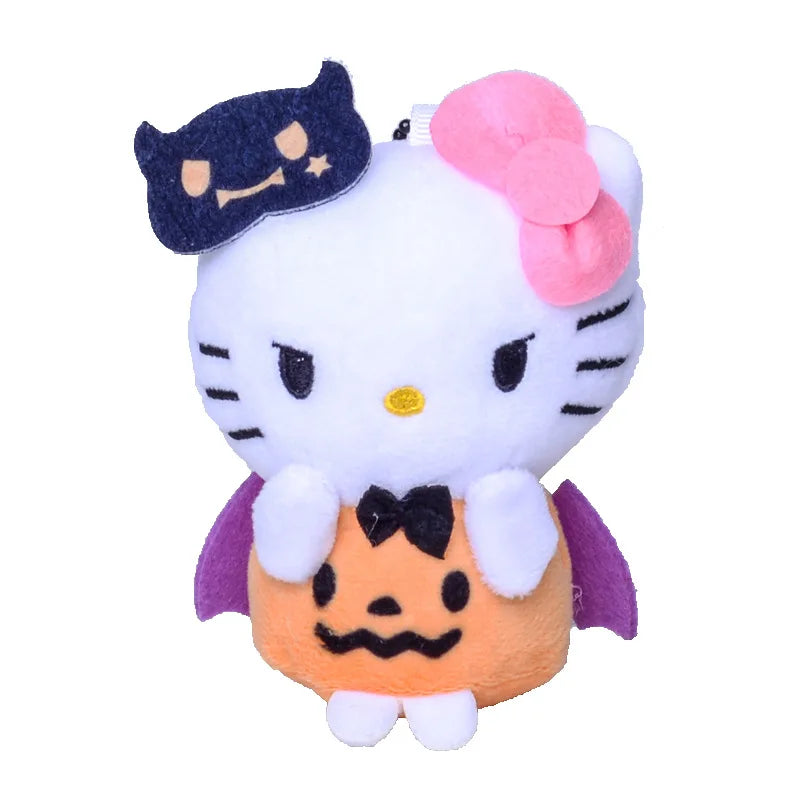 Kawaii Sanrio Plush Doll Pendant Plush Kuromi Melody Hello Kitty Cinnamoroll Halloween Plush Keychain Decoration Birthday Gifts