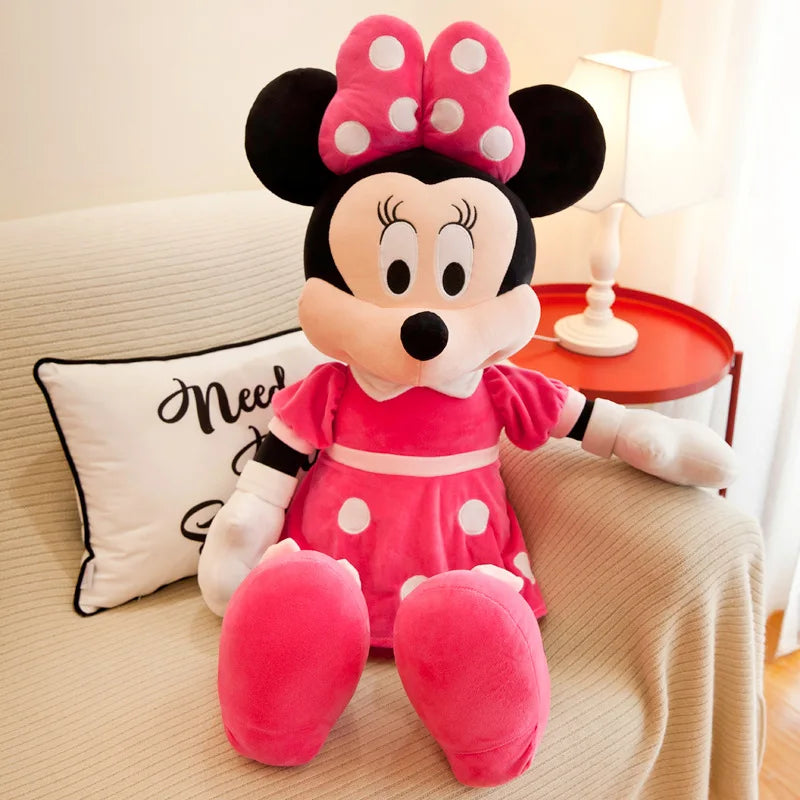 35-80cm Disney Mickey Mouse Plush Toys Kawaii Anime Mickey Minnie Stuffed Plush Models Dolls Toy Kids Birthday Christmas Gift