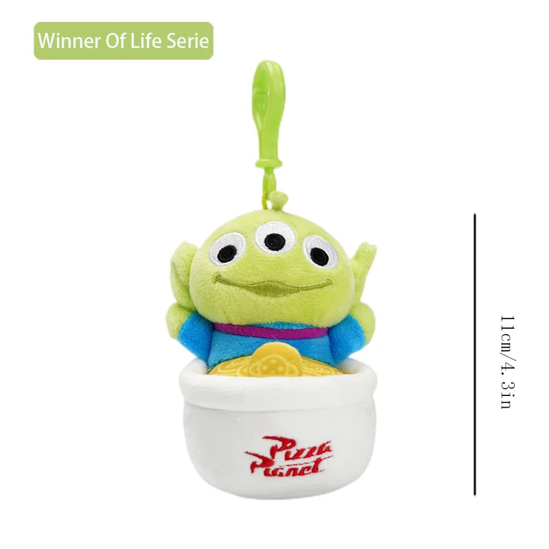 Disney Toy Story Alien Cute Kawaii Three Eyes Boy Plush Pendant School Bag Backpack Pendant Keychain Plush Toy Birthday Gift