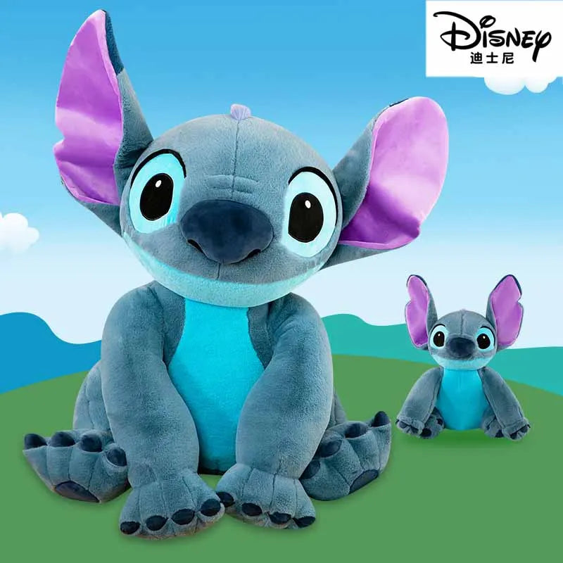 45/60cm Disney Stitch Plush Toy Doll Anime Stitch Sitting Stitch Cartoon Stuffed Doll Children's Comforting Pillow Kids Gifts