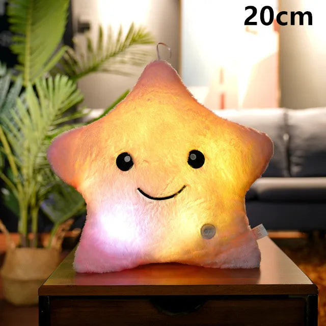 1pc 40CM Luminous Star Pillow Led Light Pillow Plush Pillow Hot Sale Toys Colorful Stars Kids Toys Birthday Gifts For Kids