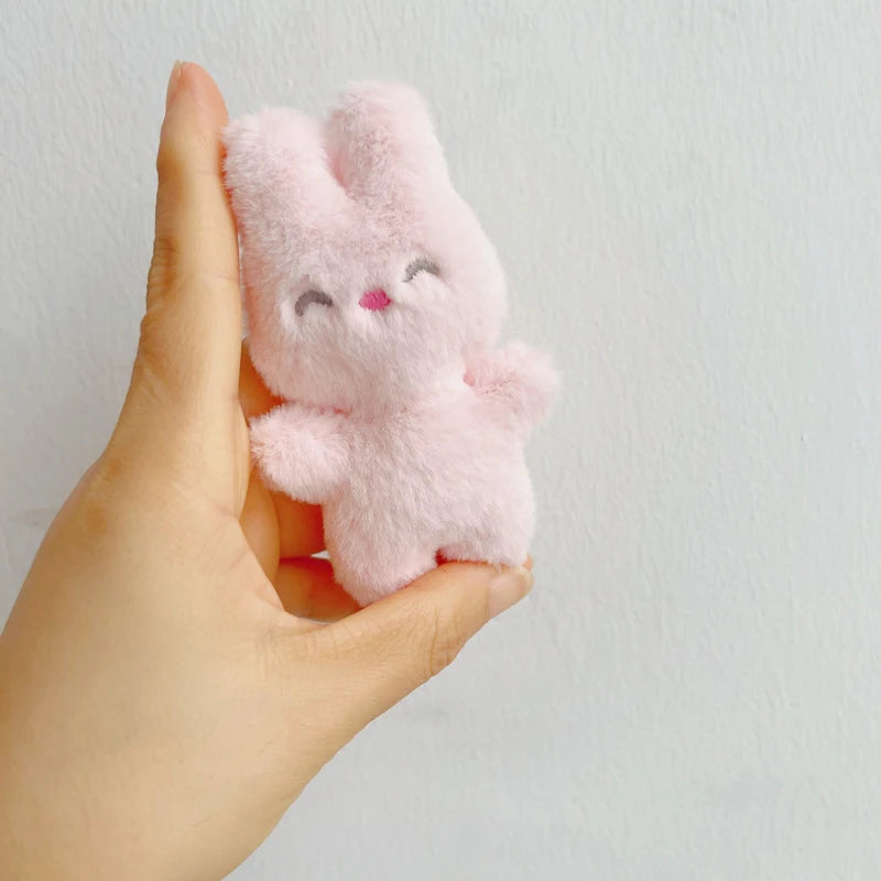 Cartoon Plush Bunny Brooches Fluffy Rabbit Brooch Pin Cute Doll Backpack Decorations Girls Children Jewelry Accessories