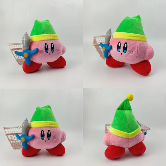 Kawaii Anime Star Kirby Sword Kirby Stuffed Peluche Plush High Quality Cartoon Toys Great Christmas Birthday Gift For Children