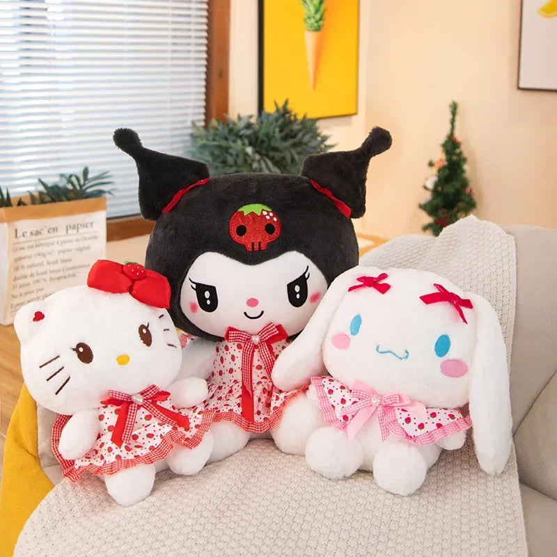 50cm Sanrio Large New Floral Skirt Kuromi Plush Toy My Melody Doll Hello Kitty Stuffed Animal Girls Children Christmas Gift