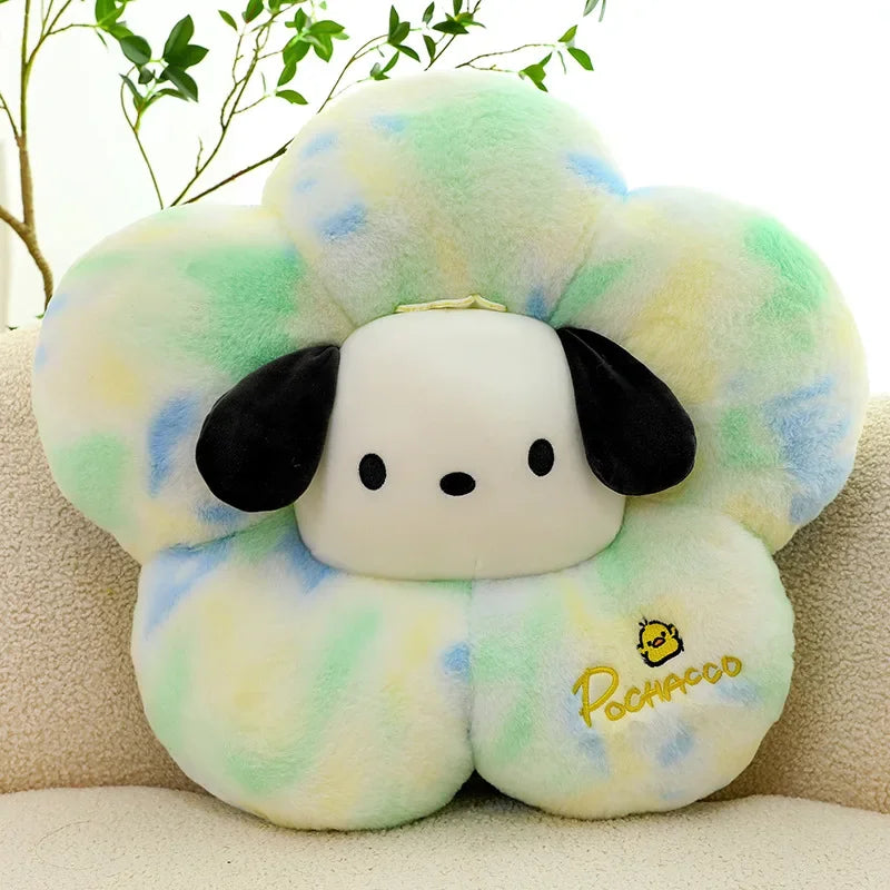 Sanrio Pochacco Pillow Throw Cartoon Creative Petal Plush Toy Office Cushion Afternoon Nap Sofa Head Pillow Kawaii Surprise Gift