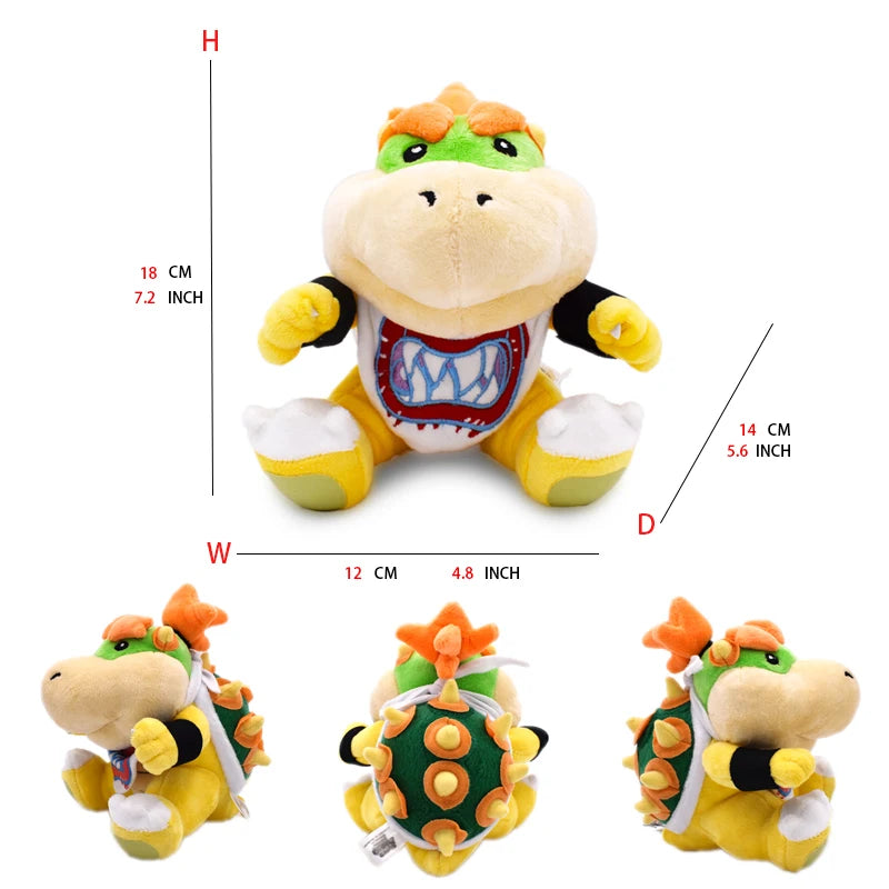 super Mario Bros Plush Toys Wonder Bowser Jr Meowser Lemmy Iggy Bowser Anime Stuffed Cartoon Peluche Dolls Kids Gifts