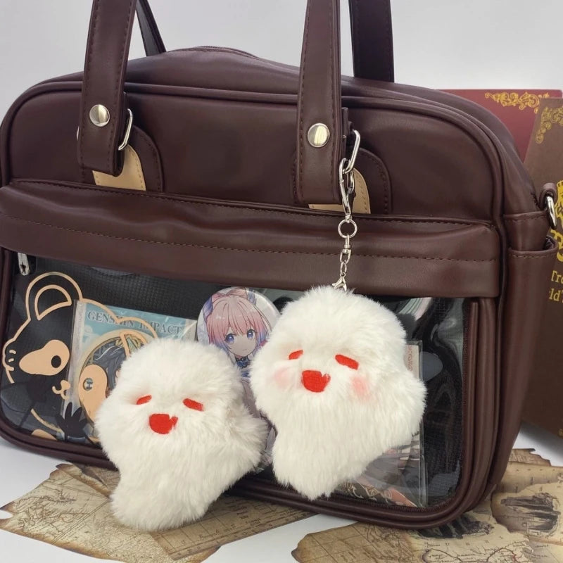 New Genshin Impact Hu Tao Ghost Cute Plush Doll Keychain Kawaii Fluffy Soft Stuffed Toy Backpack Pendant Game Periphery Toy Gift