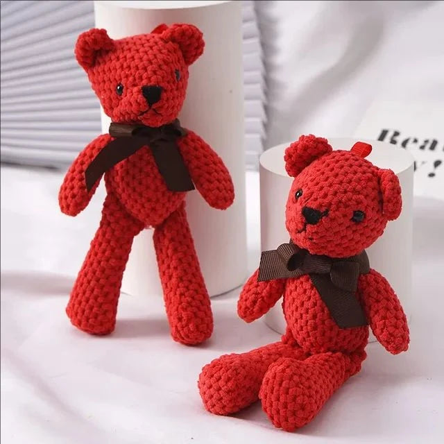 New Kids Plush Animals Toys Cute Bear Stuffed Bags Key Pendant Dolls Gifts Birthday Wedding Party Decor Children Baby Bear Stuff