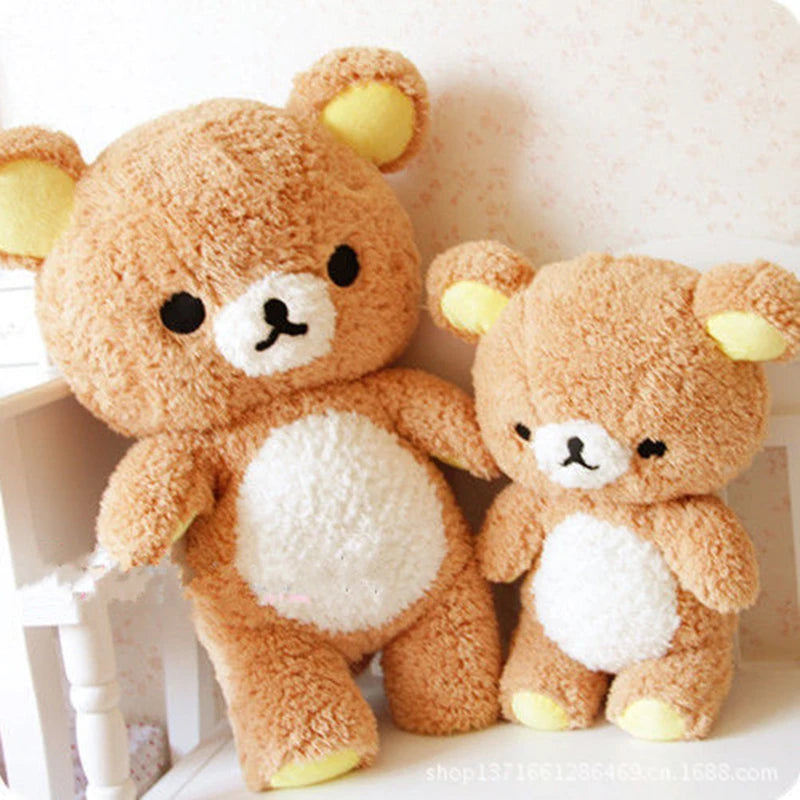 60/80cm Big Size Rilakkuma Bear Plush Toy Kawaii Relax Teddy Bear Pillow Doll Rilakkuma Stuffed Animals Xmas Kid Gift Present