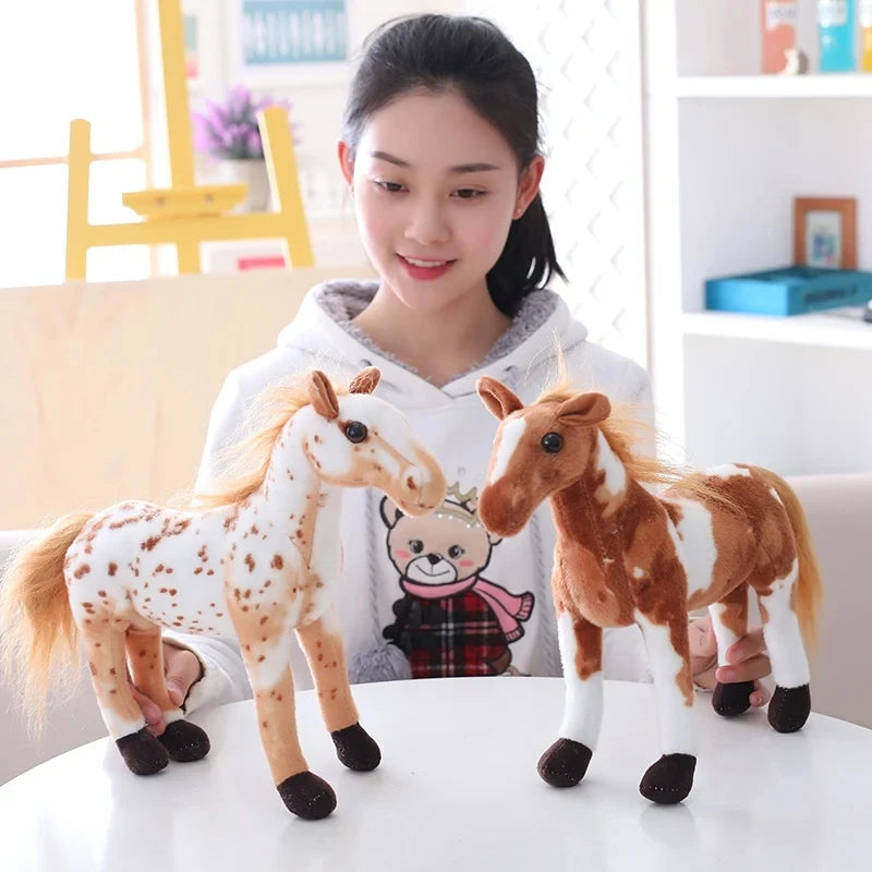 Cute Creative Cartoon Simulation Horse Plush Toy Doll Home Decoration Ornaments Children Kawaii Toy Girlfriend Birthday Gift