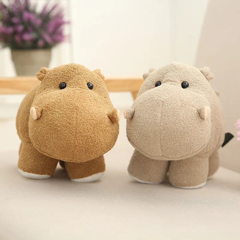 Plush Hippo Simulation Cute Big Ear Elephant Doll Toy for Children Lifelike Stuffed Animal Home Desk Decor Birthday Gift for Boy