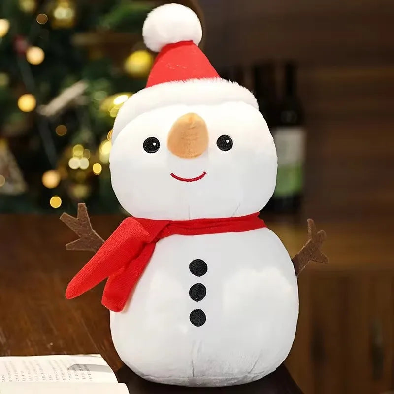 New Deer Santa Claus Plush Toy Stuffed Animal Soft Cute Elk Snowman Pillow Doll Toys for Children Girls Kids Christmas Gift