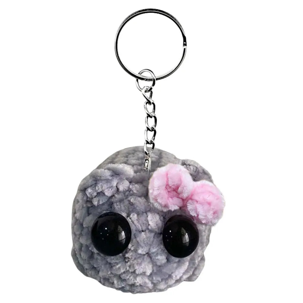 Sad Hamster Meme Sound Music Plush Toy Cute Sad Hamster Meme Keychain Crochet Plush Sad Hamster Meme Key Rings Pendant Keychain