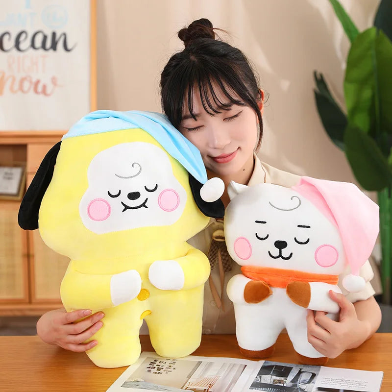 Kawaii Miniso Kpop Star Plush Toys Bangtan Boys Stuffed Doll Animal Chimmy Cooky RJ Doll Birthday Fans Support Gift For Girl