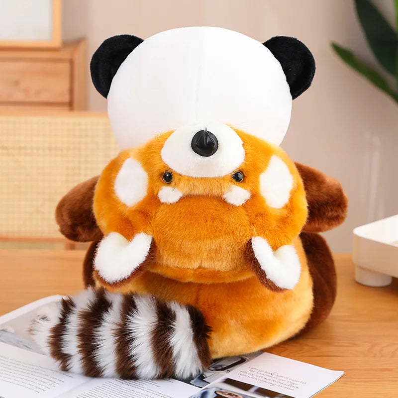 Cuddly High Quality 25/30/40cm Sitting Soft Stuffed Panda Dressing Up Raccoon Toys Plush Animals Bear Cosplay Raccoon Peluche