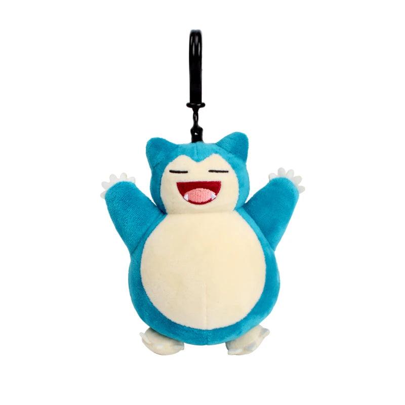 Genuine Animal Pokemon Series Pikachu Snorlax Kawaii Plush Toys Cute Pendant Keyring Keychain Birthday Party Gifts For Kid Boy