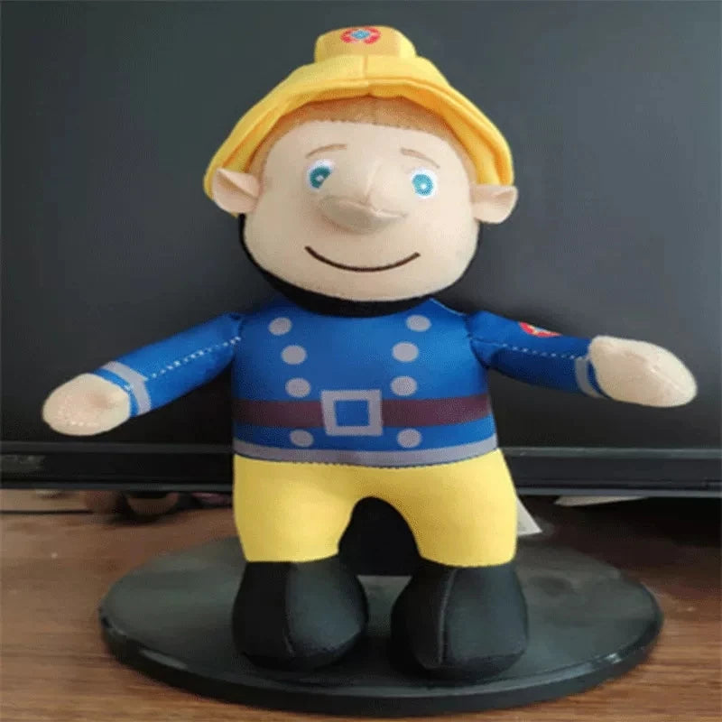 Fireman Sam Plush Toy Firefighter Soft Stuffed Doll 25cm Figure Kids Xmas Gift