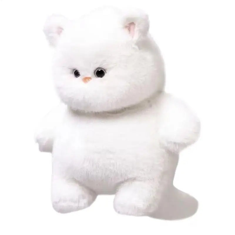 Stuffed White Cat Lovely Stuffed Rag Doll Cat Handmade Soft Plush Animals Rag Doll For Children's Sleeping Partner