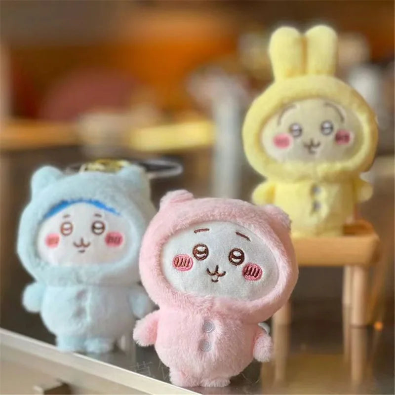 Chiikawa Plush Series Anime Peripherals Usagi Cute Car Keychain Hachiware Children's School Bag Pendant Couple Holiday Gift