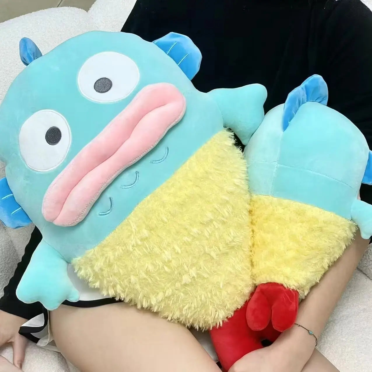 Funny Tempura Hangyodon Plush Toy Lovely Japanese Style Food Anime Plushies Throw Pillow Cuddly Doll Xmas Gifts Girl