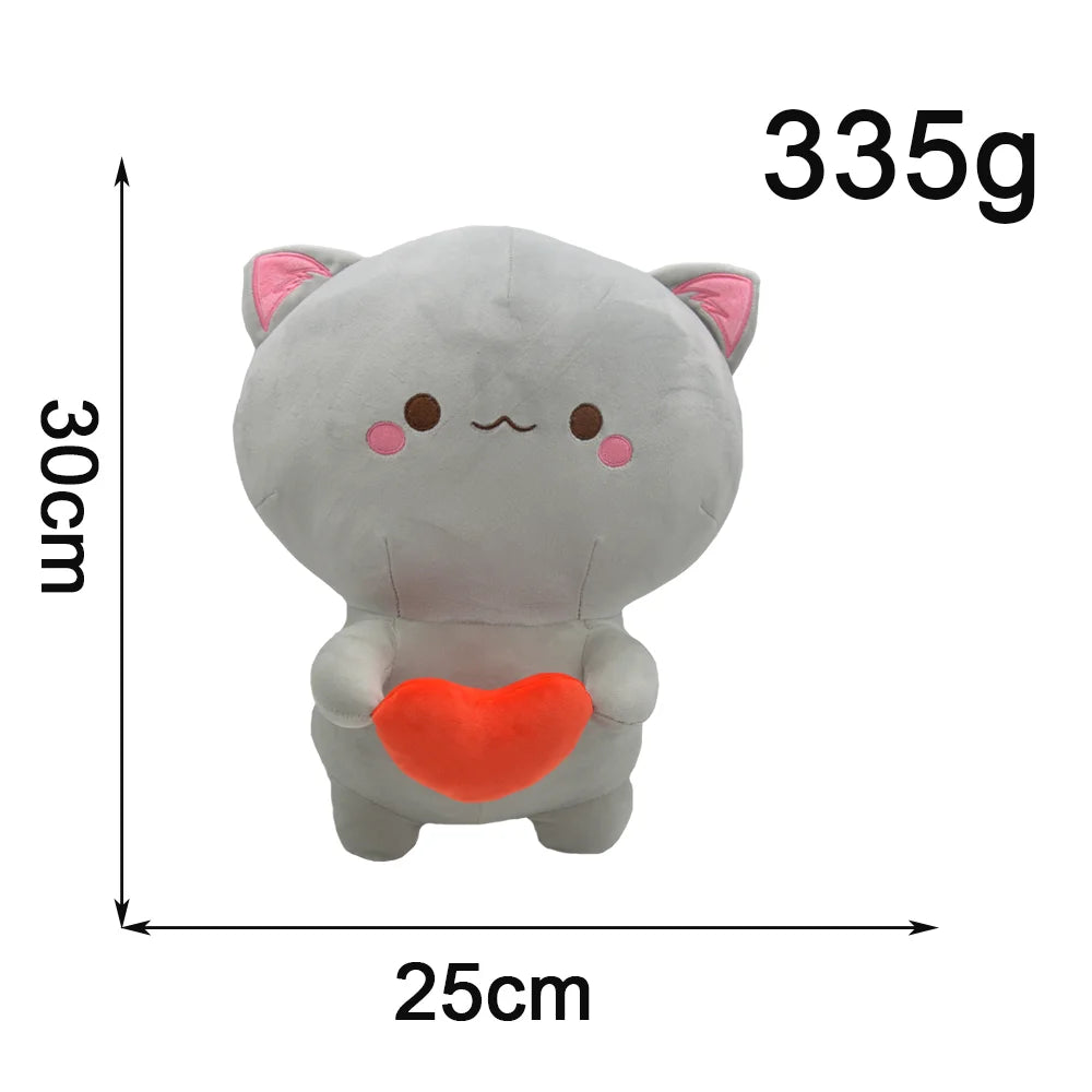 TreasuringU Lovely Cat Plush Dolls Kawaii Cartoon Cat with Love Heart Stuffed Toys Pillows Children Christmas Birthday Gifts