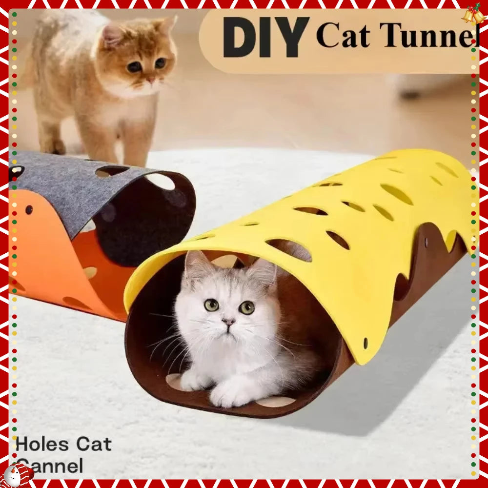 Pet Toy Cat Tunnel Can Be Spliced Paper Scratching Maze Drill Hole Cat Drill Channel Sleep and Play Together From The Hi