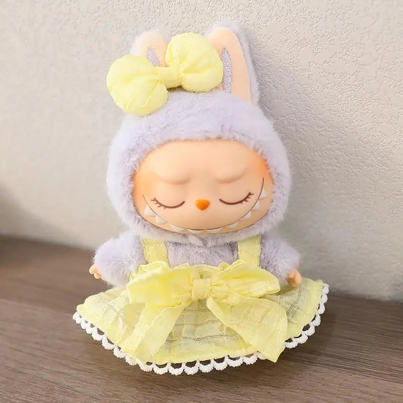 For Labubu clothes plush vinyl face doll pendant Labubu sitting party series Dolls Accessories Cute Decoration Little Clothes