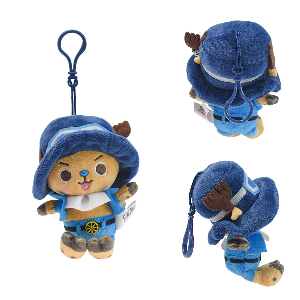 12cm Anime One Piece Original Plush Pendant Doll Luffy Toy Tony Chopper Laboon Sabo Keychain Soft Stuffed Backpack Ornaments Toy