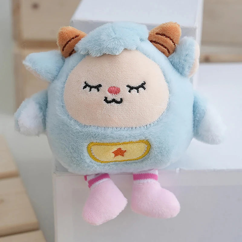 Cute Cartoon Lamb Plush Keychain Creative Kawaii Plush Doll Keychain Pendant Fashion Backpack Decoration Accessories Gifts