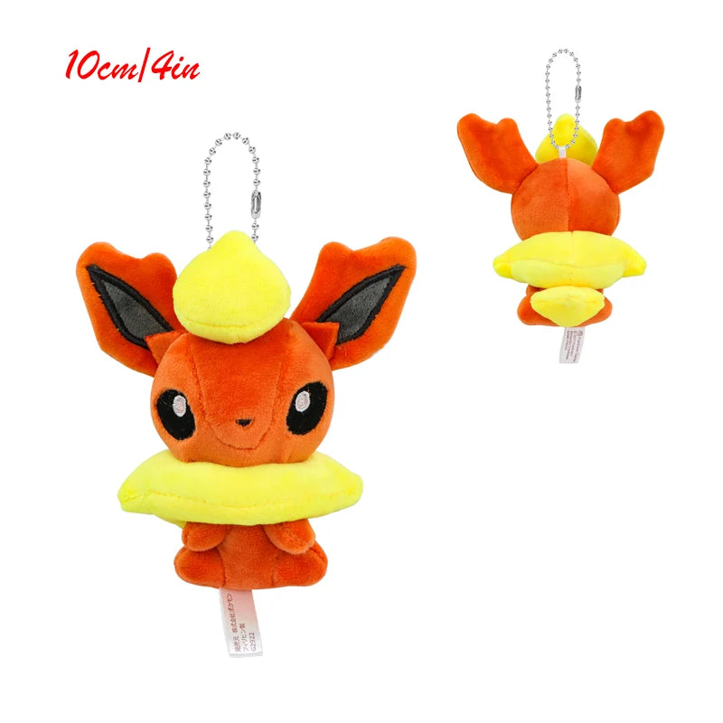 Pokemon Eevee Plush Toys Keychain Sylveon Espeon Jolteon Flareon Anime Glaceon Vaporeon Kawaii Peluche Dolls Pendants Gifts Kids