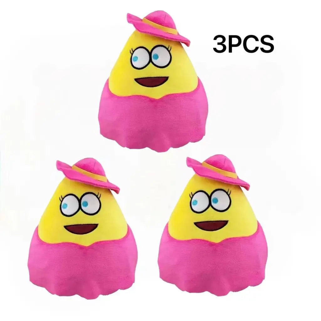 New 2024 color Pou Plush Cartoon Alien Toy Kawaii Stuffed Animal Doll Hot Game Figure Gifts for Fans 21CM