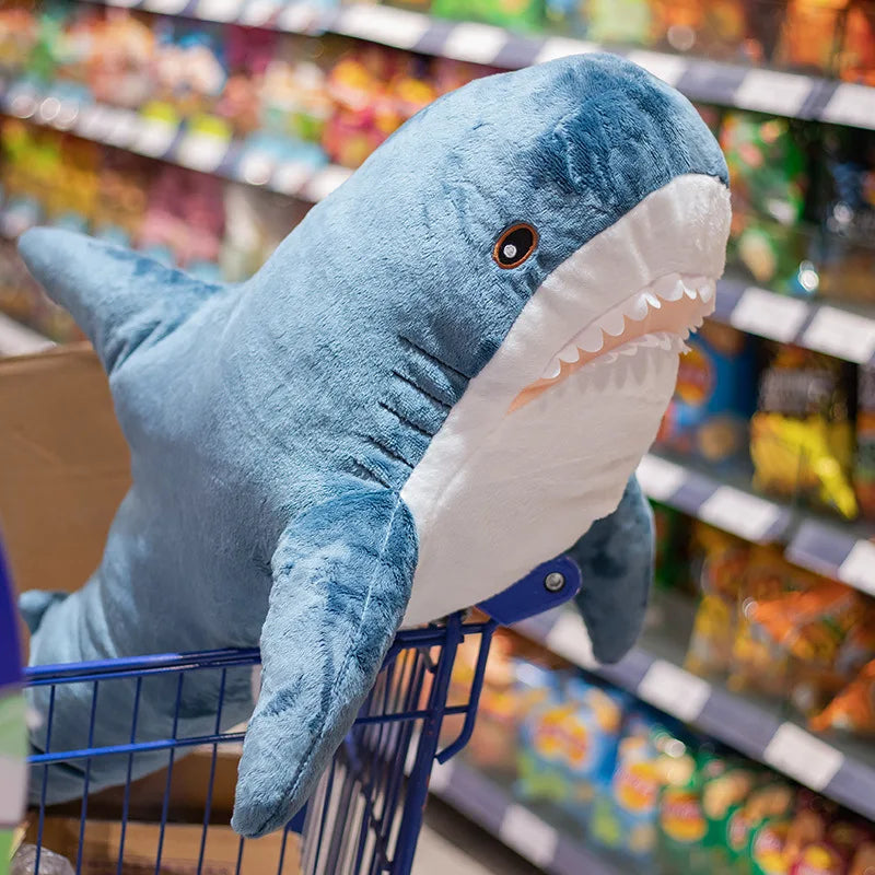 30CM Small Size Blue Shark Plush Toy Soft Stuffed Speelgoed Animal Reading Pillow Birthday Gifts Cushion For Children kids