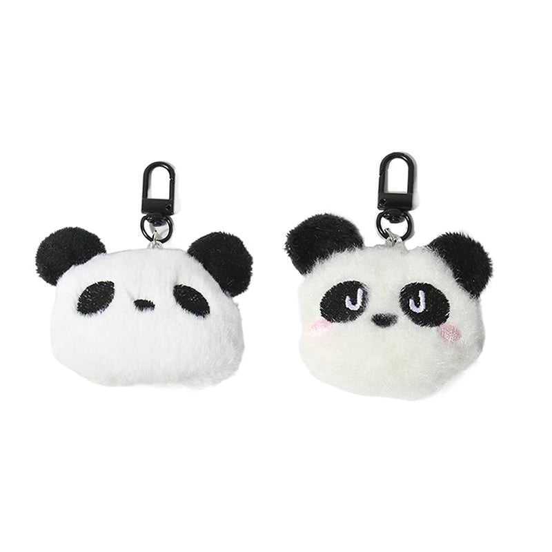 Cute Plush Panda Pendant Keychains Soft Cartoon Animal Key Chain Backpack Bag Decoration Couple Keyring Gift