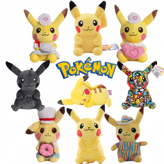 Multiple Styles Pokemon Black Color Pikachu Plush Toy Pikachu Stuffed Doll Room Decor Pillow Toy Hobby Collection For Kid Gift